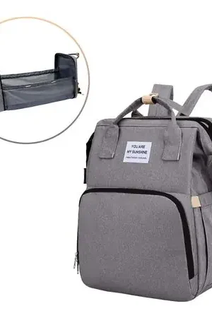 Consegna Rapida Pañalera Cambiador 2 en 1 Espaciosa y Funcional Plomo - MOCHILA-BEBE-MULTIUSOS-PLOMO