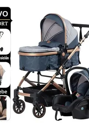 Di Marca Coche Moises de Paseo Comfort con Porta bebe az