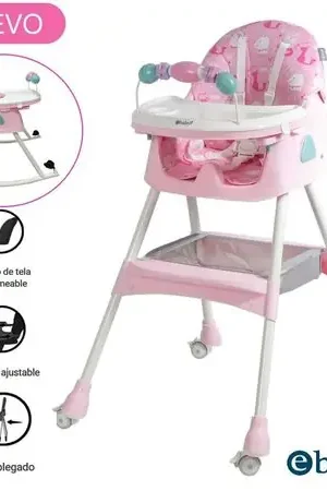 Vendita Finale Silla de Comer Asiento Reclinable  DALI Fucsia con Ruedas