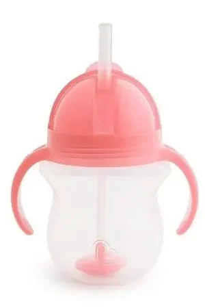 24188 VASO ANTIDERRAME CASAS Y SORBETE FLEXIBLE CLICK LOCK ROSADO Esclusivo