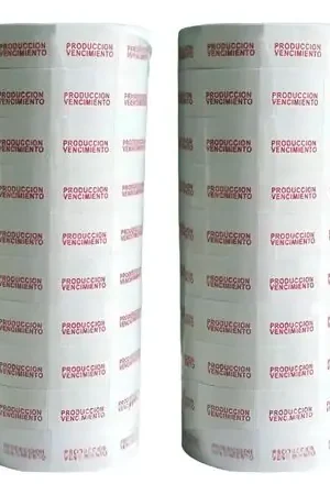 20 Rollos Etiqueta Stickers Adhesivos Producción Vencimiento para Mx6600 Sg600 Certificato