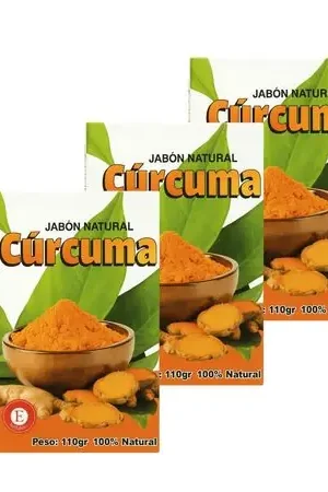 3 Jabones de cúrcuma de 110 gr Compra Online